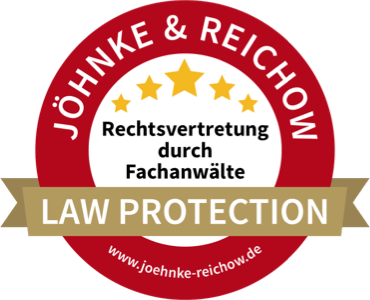Law Protection Siegel der Kanzlei Jöhnke & Reichow Rechtsanwälte